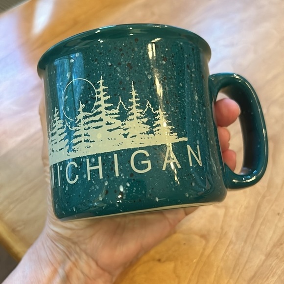 Michigan Camp Coffee Mugs Set of 2 14 oz - Picture 7 of 10